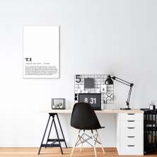 Quadro Divertido Significado T.I 100x70 Filete Branco