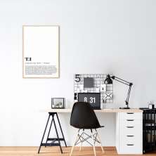 Quadro Divertido Significado T.I 60x43 Filete Marfim