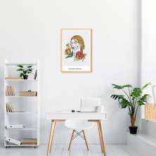 Quadro Drawn Mulher Confiante 43x30 Caixa Marfim