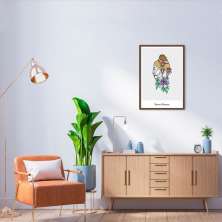 Quadro Drawn Mulher Corajosa 60x43 Caixa Marrom