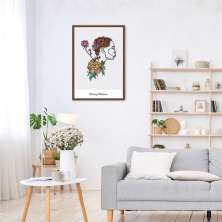 Quadro Drawn Mulher Forte 100x70 Caixa Marrom