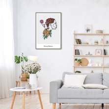 Quadro Drawn Mulher Forte 100x70 Filete Marrom