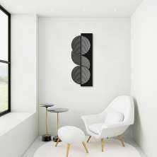 Quadro Escultura Abstração Espiral 200x80 Preto