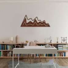 Quadro Escultura Abstrata Moving Mountain 100x40 Marrom