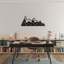 Quadro Escultura Abstrata Moving Mountain 200x80 Preto