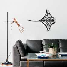 Quadro Escultura Arraia One Line 100x76 Preto