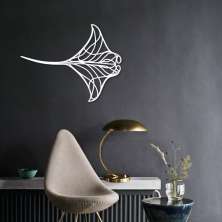 Quadro Escultura Arraia One Line 120x90 Branco
