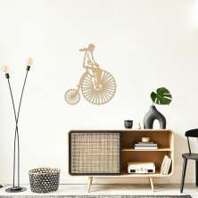 Quadro Escultura Bicicleta Antiga 120x102 Areia