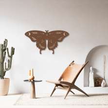 Quadro Escultura Borboleta Boho 120x64 Marrom