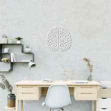 Quadro Escultura Cérebro 80x77 Branco