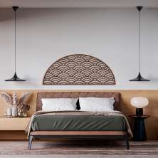 Quadro Escultura Canto Oriental Waves 100x41 Marrom