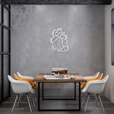 Quadro Escultura Coração 60x48 Branco