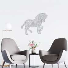 Quadro Escultura Corpo Zebra One Line 100x82 Cinza