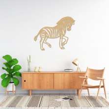 Quadro Escultura Corpo Zebra One Line 120x98 Areia