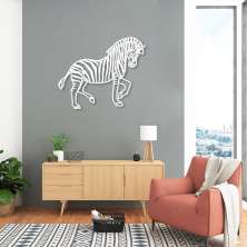 Quadro Escultura Corpo Zebra One Line 120x98 Branco