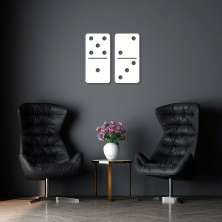 Quadro Escultura Domino 100x108 Branco