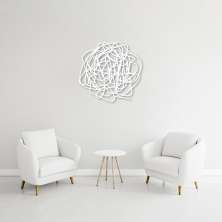 Quadro Escultura Emaranhado 120x114 Branco