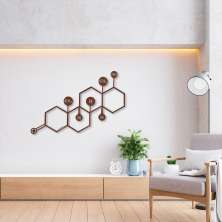 Quadro Escultura Fórmula Hormônio Testosterona 100x67 Marrom
