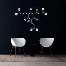 Quadro Escultura Fórmula Química Cerveja 120x85 Branco