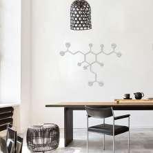Quadro Escultura Fórmula Química Cerveja 80x56 Cinza