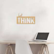 Quadro Escultura Frase Just Think 120x70 Areia