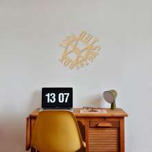 Quadro Escultura Frase Think Outside the Box 60x56 Areia