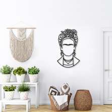 Quadro Escultura Frida Kahlo 150x88 Preto
