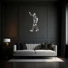 Quadro Escultura Jogador de Basquete C 200x98 Cinza