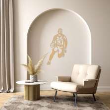 Quadro Escultura Jogador de Basquete DL 200x133 Areia