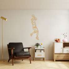 Quadro Escultura Jogador de Basquete LK 100x33 Areia