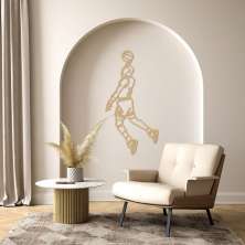 Quadro Escultura Jogador de Basquete M 150x76 Areia