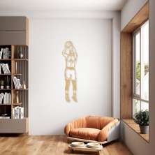Quadro Escultura Jogador de Basquete S 150x37 Areia