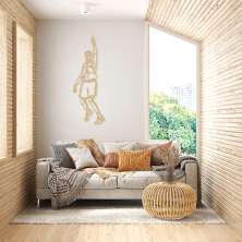Quadro Escultura Jogador de Basquete T 80x28 Areia