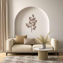 Quadro Escultura Line Flower 150x90 Marrom