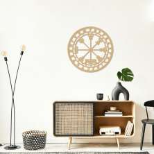 Quadro Escultura Mandala Nórdica Vegvisir 90x90 Areia