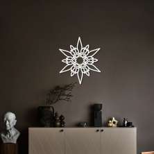 Quadro Escultura Mandala de Pontas 90x80 Branco