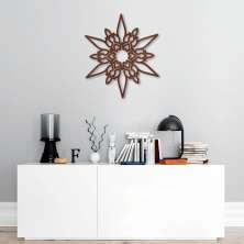 Quadro Escultura Mandala de Pontas 90x80 Marrom