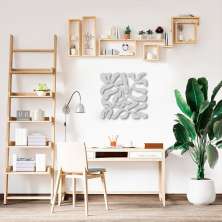 Quadro Escultura Matisse Floral 90x88 Cinza