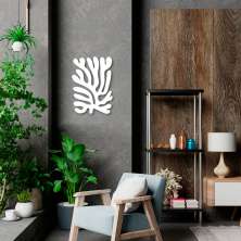 Quadro Escultura Matisse Leaf 3 100x74 Branco