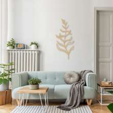 Quadro Escultura Parede Ramo 80x35 Areia