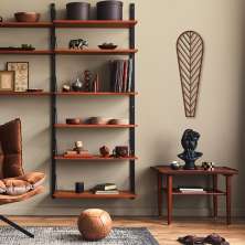 Quadro Escultura Petala Boho 120x38 Marrom
