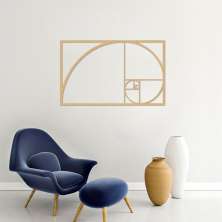 Quadro Escultura Proporção áurea 120x75 Areia