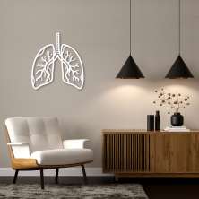 Quadro Escultura Pulmão 60x55 Branco