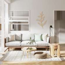 Quadro Escultura Ramo com Frutinhas 120x71 Areia
