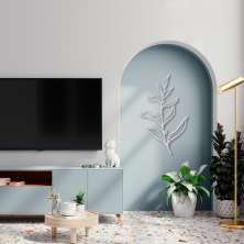 Quadro Escultura Ramo com Frutinhas 120x71 Cinza
