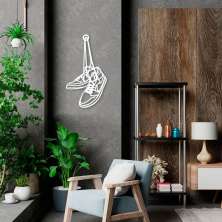 Quadro Escultura Tênis de Basquete 150x83 Branco