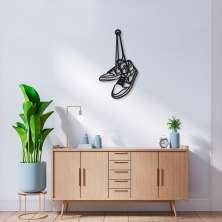 Quadro Escultura Tênis de Basquete 150x83 Preto