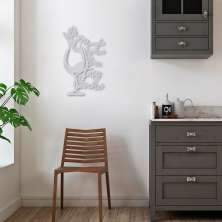 Quadro Escultura Taça de Vinho Frase 120x75 Cinza