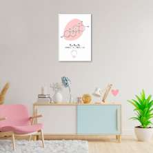 Quadro Fórmula Hormônio Estrogênio 100x70 Filete Branco