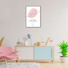 Quadro Fórmula Hormônio Estrogênio 100x70 Filete Marrom